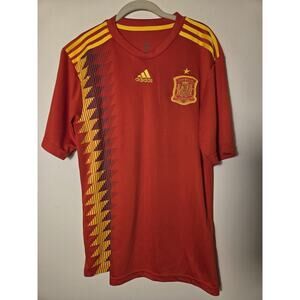 Spain 2018 Home Football Soccer Jersey Camiseta Adidas Sz XL Red Climalite